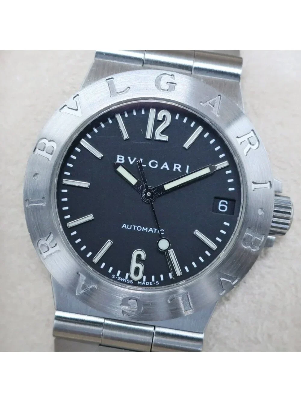 Bvlgari Ten Overhauled & Finished Diagono World Limited to 50 Pieces SS Black